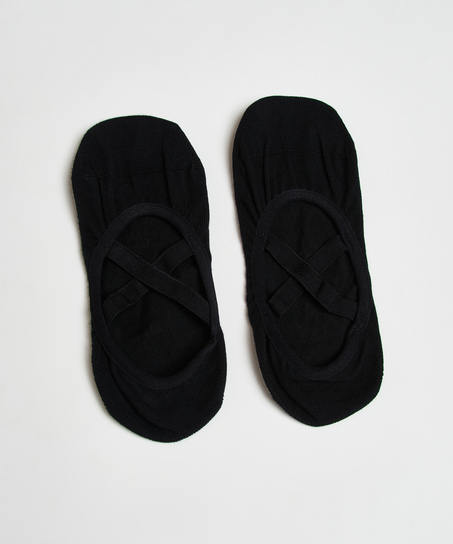 Chaussettes de yoga antidérapantes HKMX, Noir