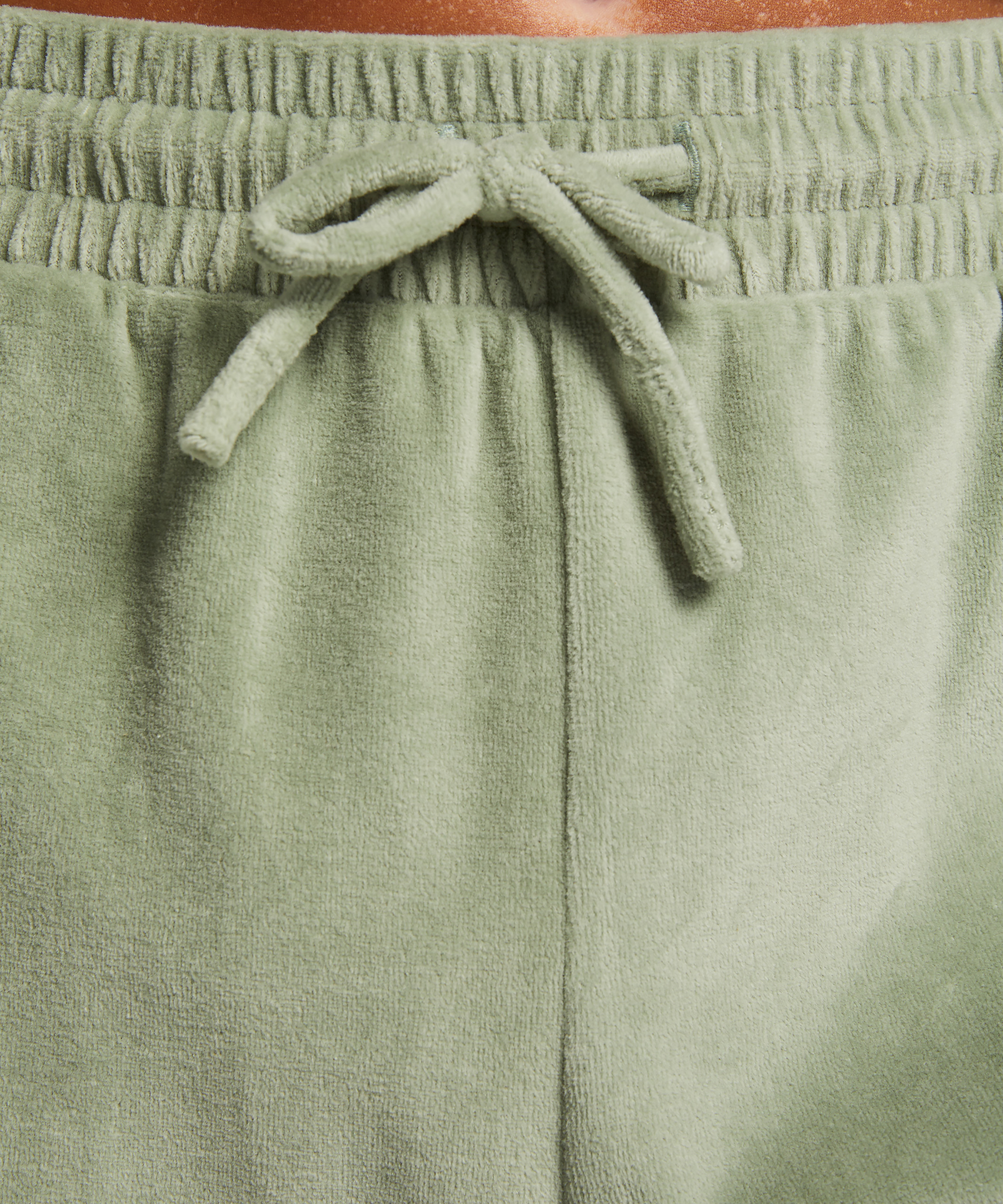 Pantalon de pyjama velours, Vert, main
