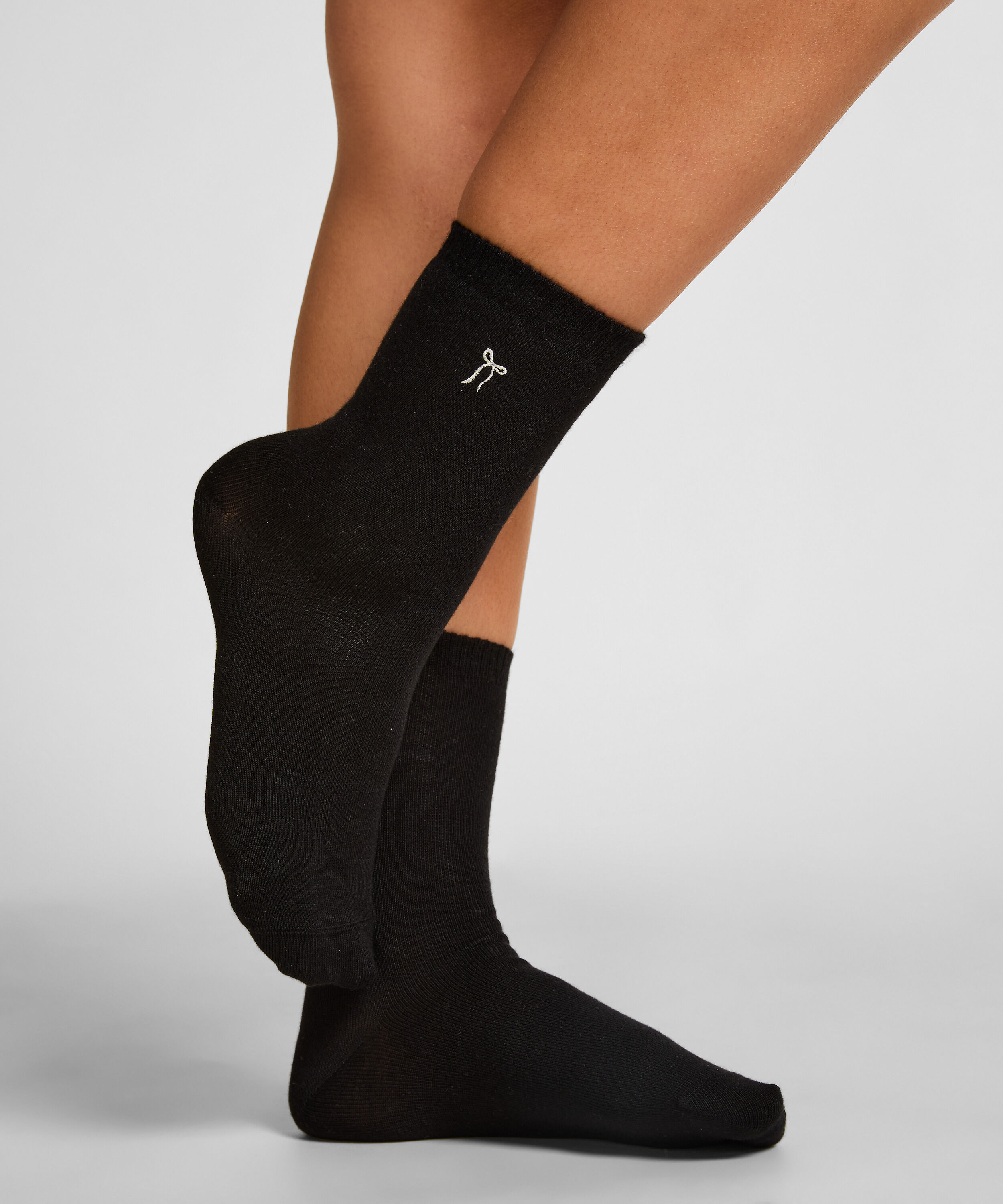Chaussettes courtes en modal, Noir Chaussettes courtes en modal, Noir