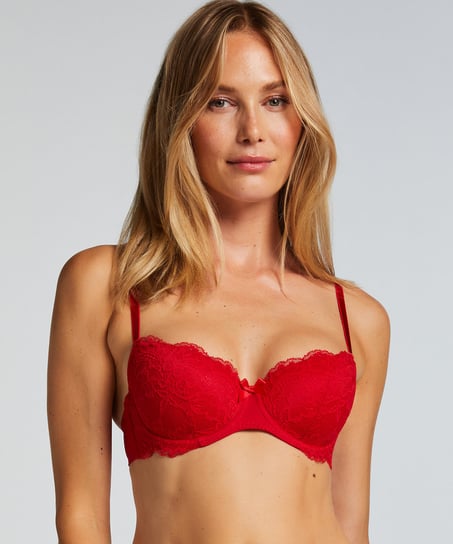 Soutien-gorge à armatures préformé Teddy, Rouge
