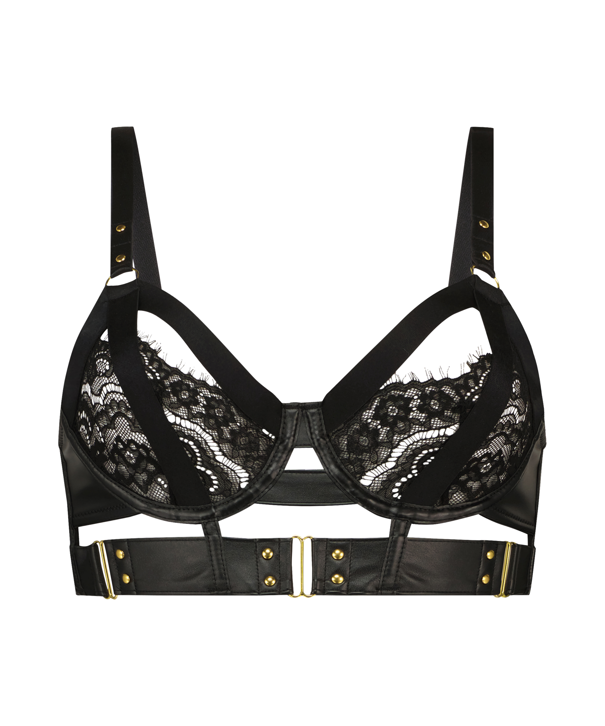 Soutien-gorge à armatures non-préformé longline Occult, Noir, main