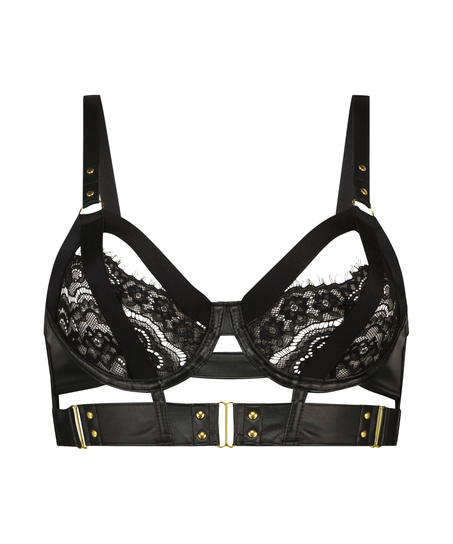Soutien-gorge à armatures non-préformé longline Occult, Noir