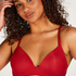 Soutien-gorge push-up préformé sans armatures Mona, Rouge