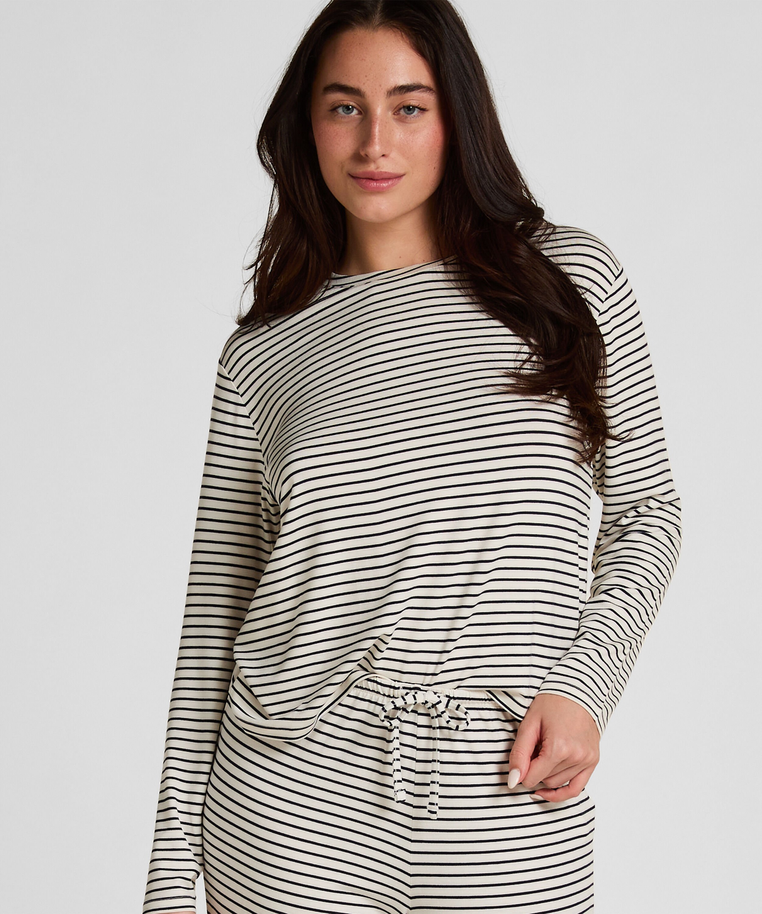 Pyjama Top Loose Jersey, Blanc