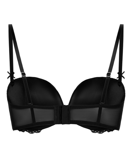 Soutien-gorge maximiseur préformé sans bretelles Posie, Noir