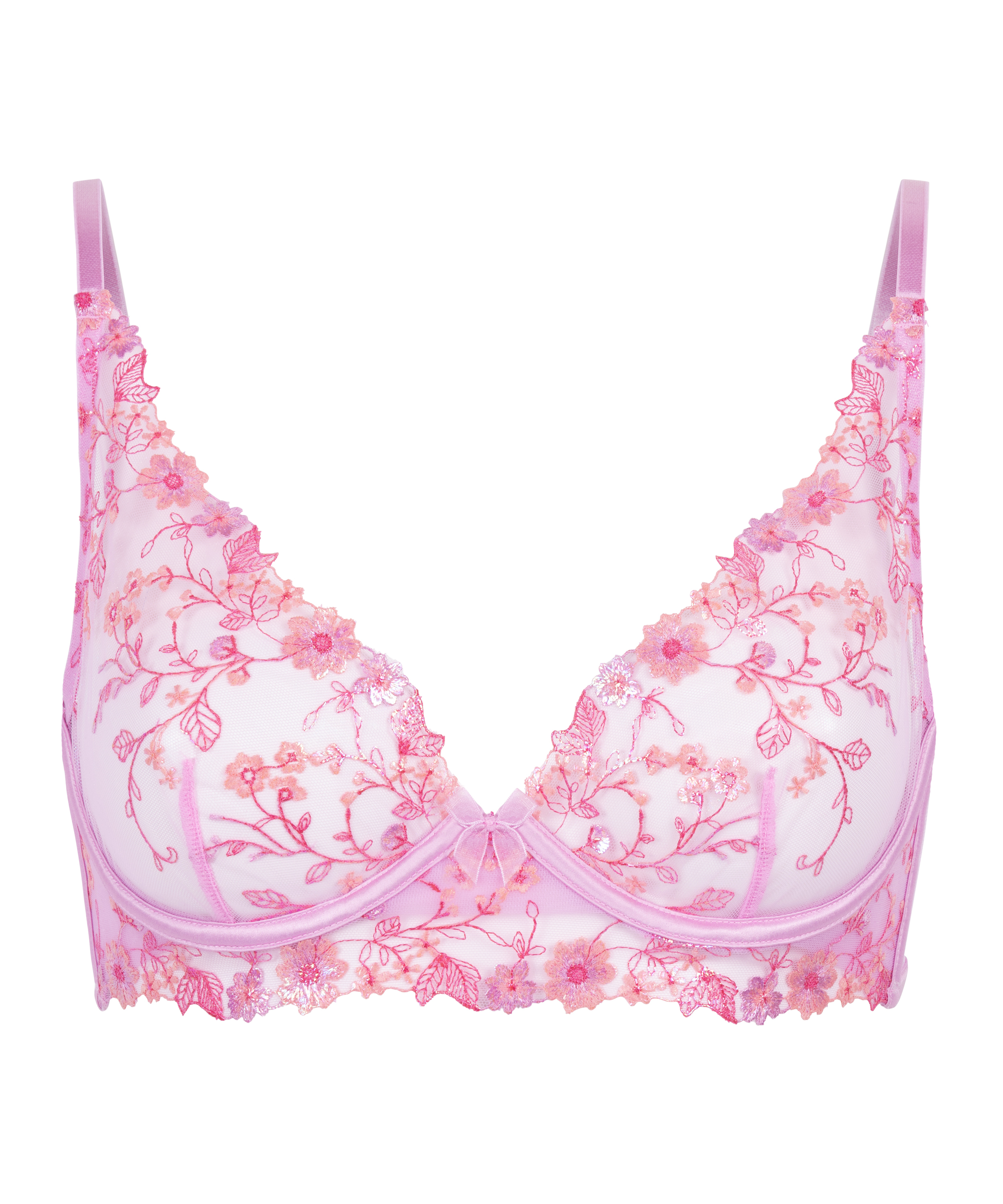 Soutien-gorge longline à armatures non préformé Lillia, Rose, main