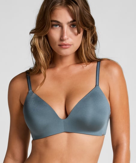 Soutien-gorge sans armatures pr&eacute;form&eacute; Mona, Bleu