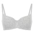 Soutien-gorge à armatures rembourré en coton, Gris