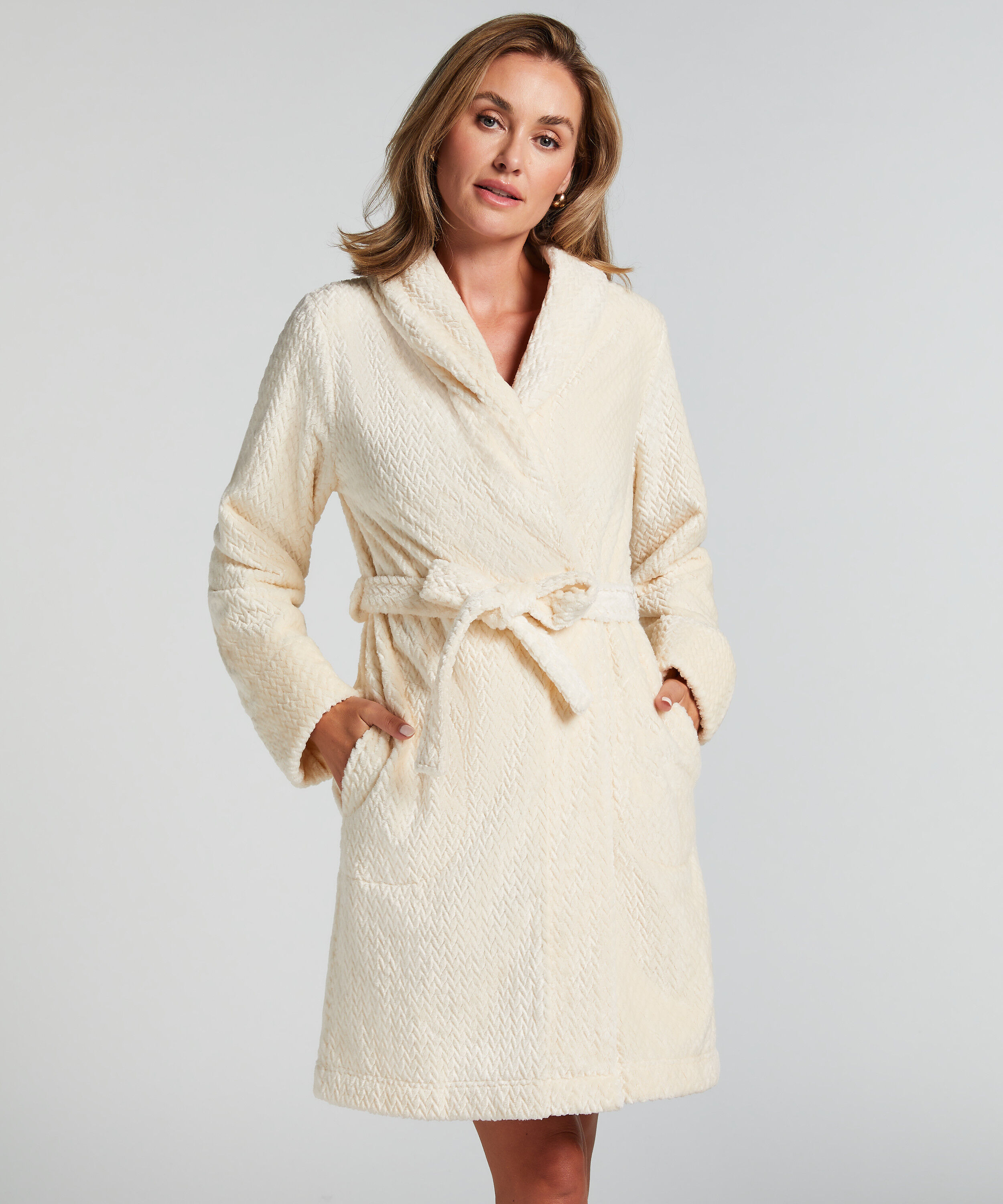 Peignoir Fleece, Blanc Peignoir Fleece, Blanc