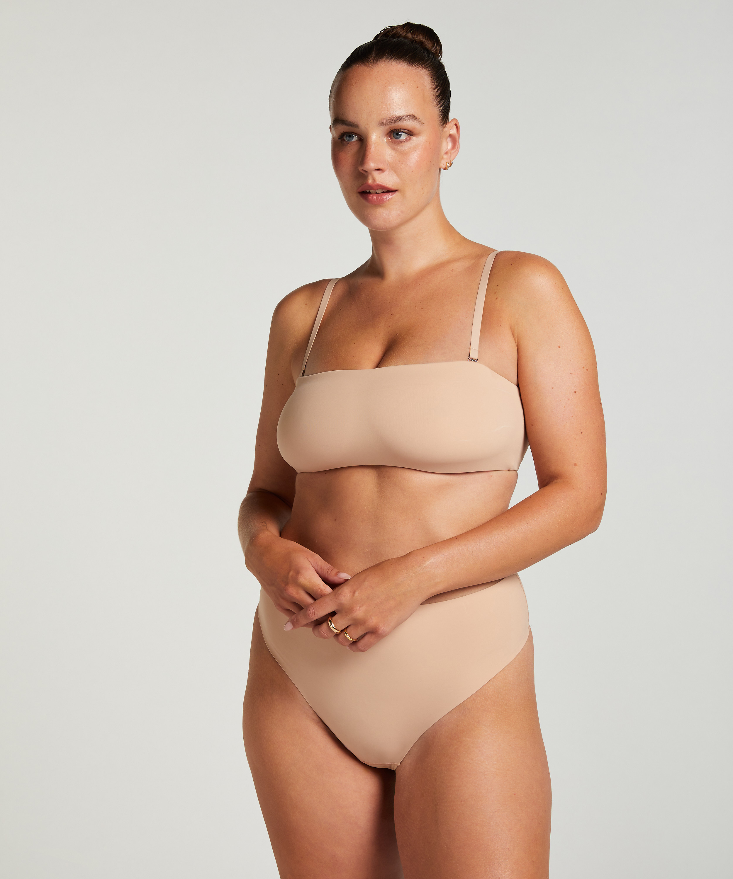 Bandeau Bralette Smooth, Beige, main