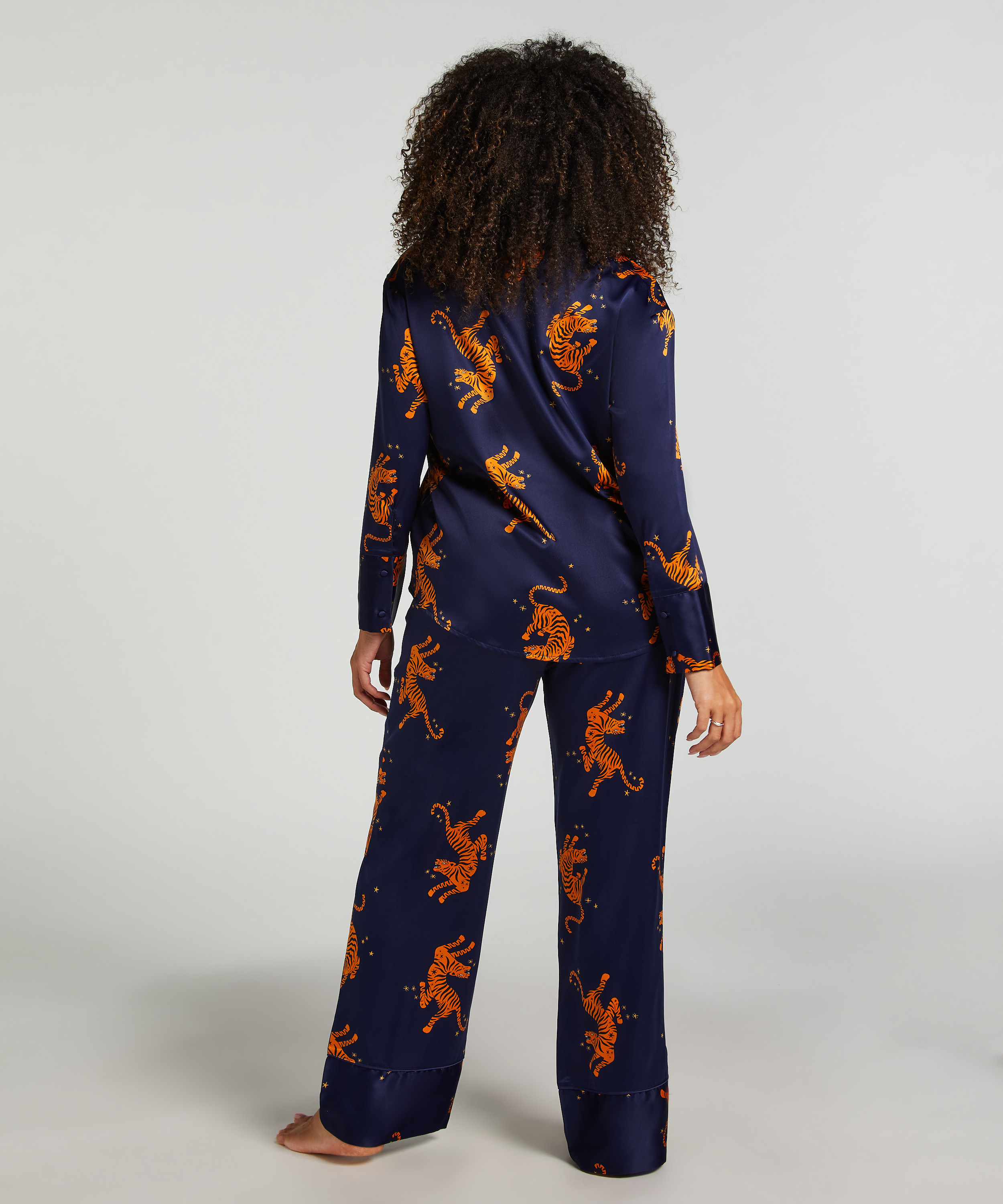 Veste à manches longues Satin, Bleu, main