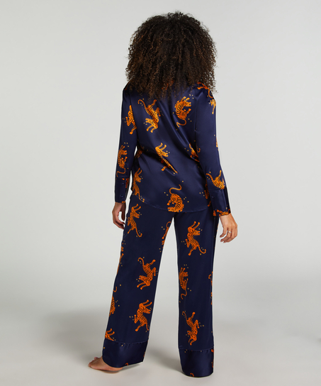 Veste à manches longues Satin, Bleu