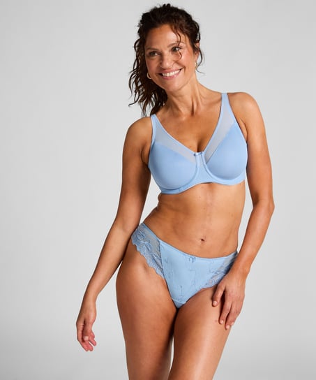 Soutien-gorge &agrave; armatures non-pr&eacute;form&eacute; minimiseur Nina, Bleu