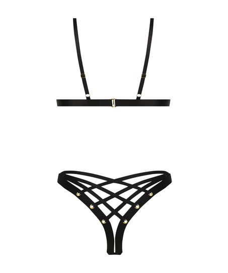 Body Private ouvert Elouise, Noir