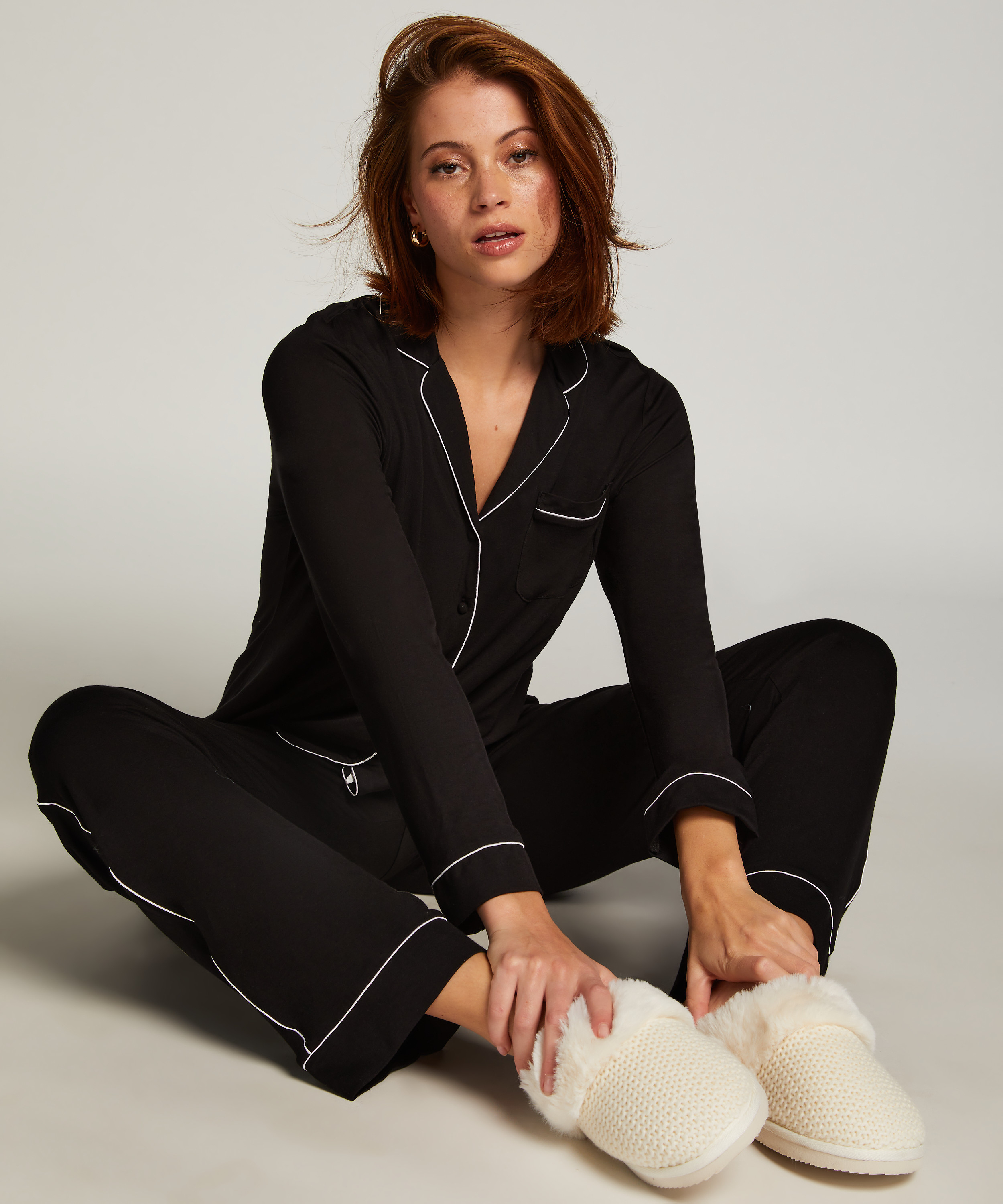 Pantalon en jersey Essential, Noir, main