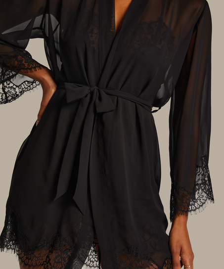 Kimono Satin, Noir