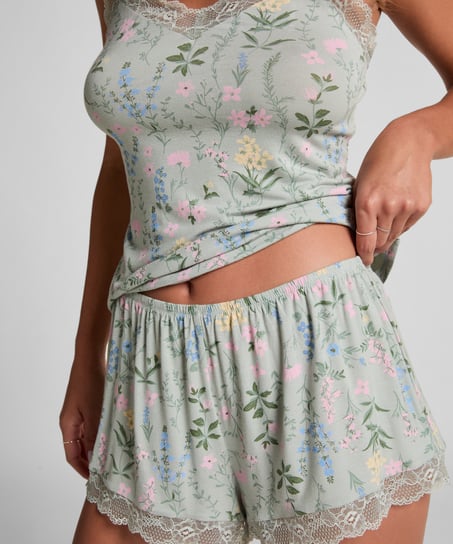 Ensemble de pyjama court Cami, Vert
