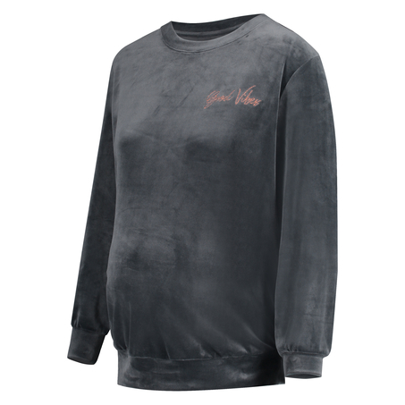 Top de grossesse en velours, Gris