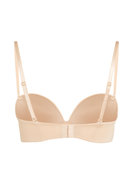 Soutien-gorge maximiseur préformé sans bretelles, Beige