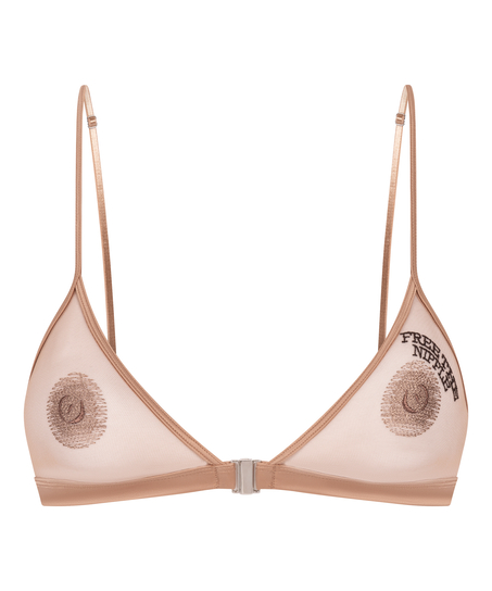 Brassière Free The Nipple, marron