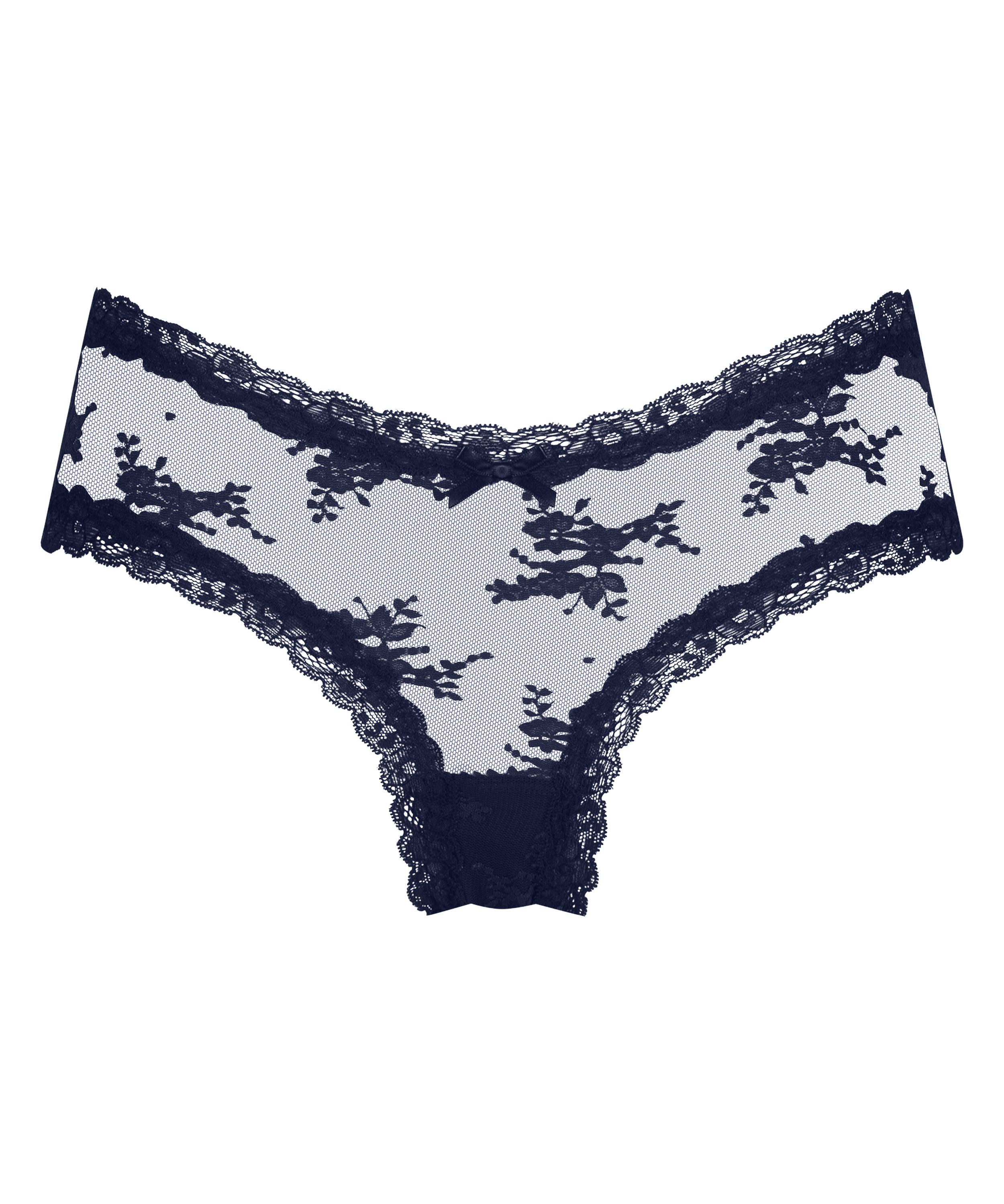 Slip brésilien V-shape mesh, Bleu, main