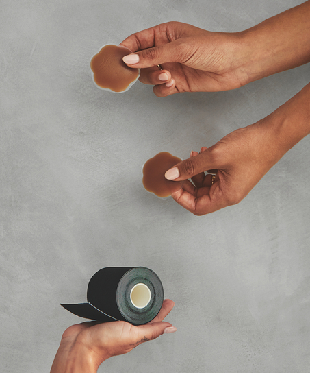 Silicon nipple covers, marron