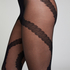 Collants Twisted Lace, Noir