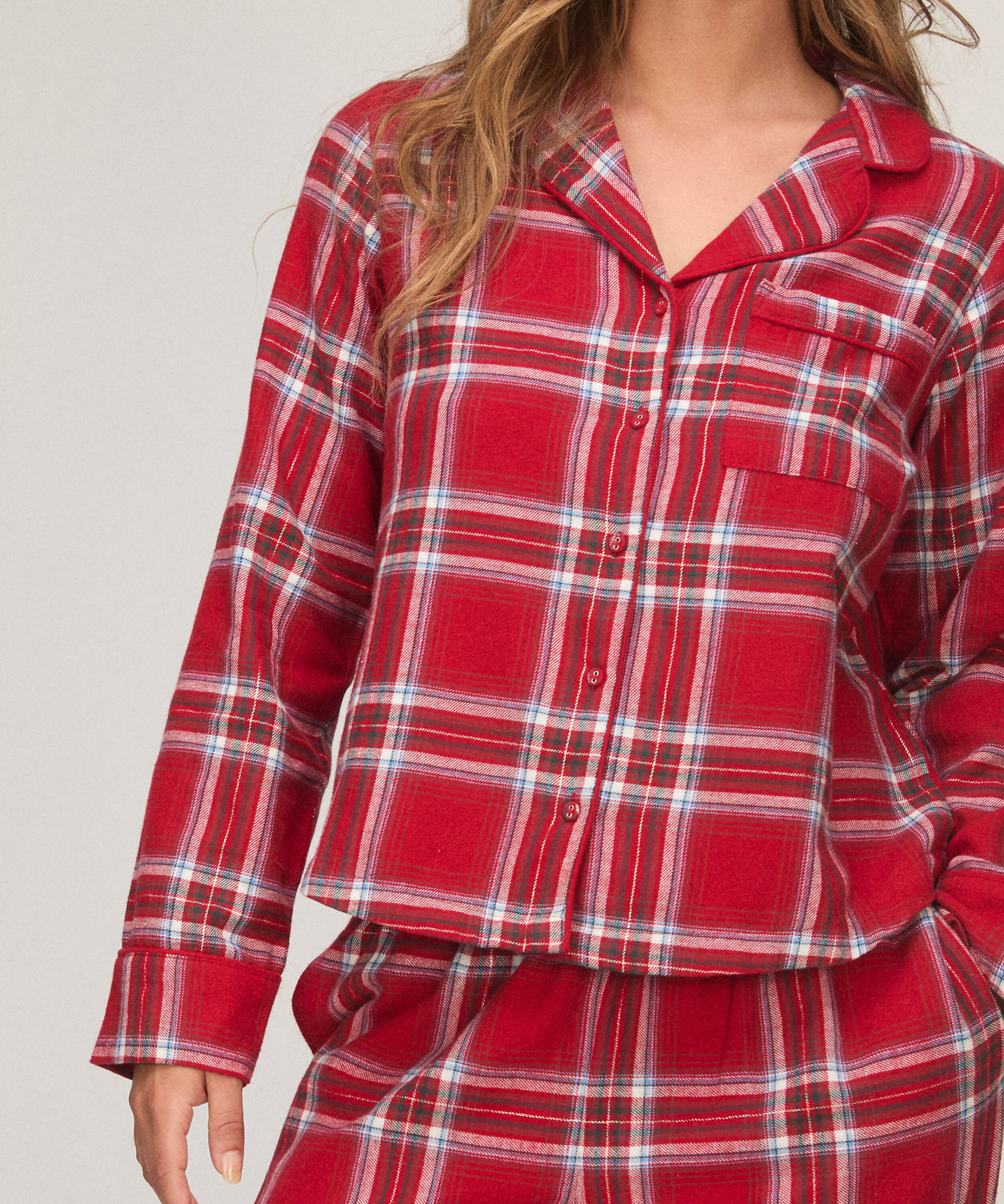 Haut de Pyjama Flanel, Rouge Haut de Pyjama Flanel, Rouge