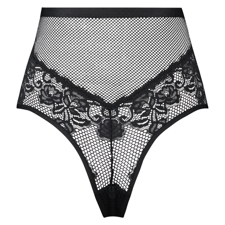 Slip brésilien Charlie Open Back, Noir