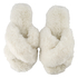 Pantoufles Fake Fur, Blanc