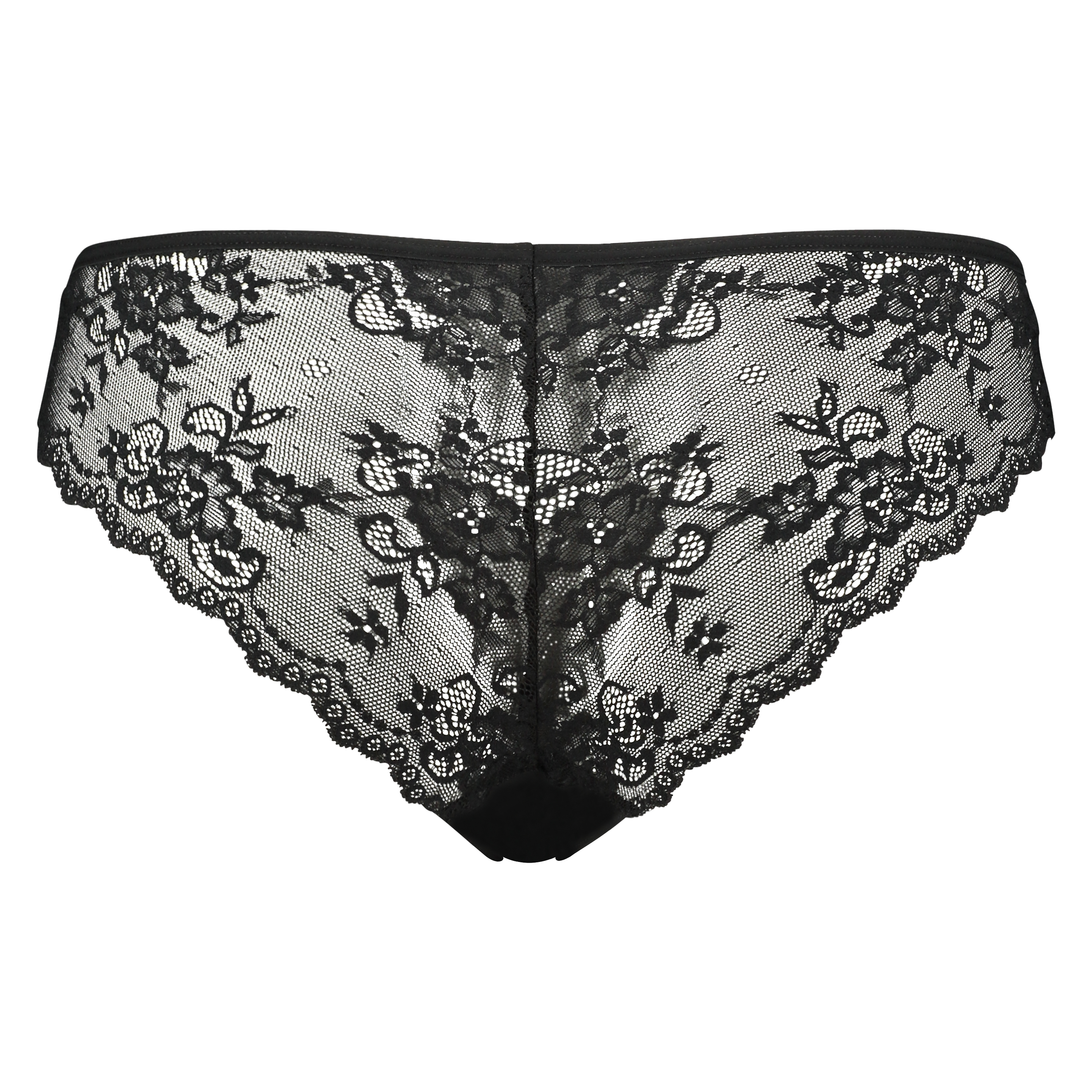 Slip br&eacute;silien Invisible Lace Back, Noir, main