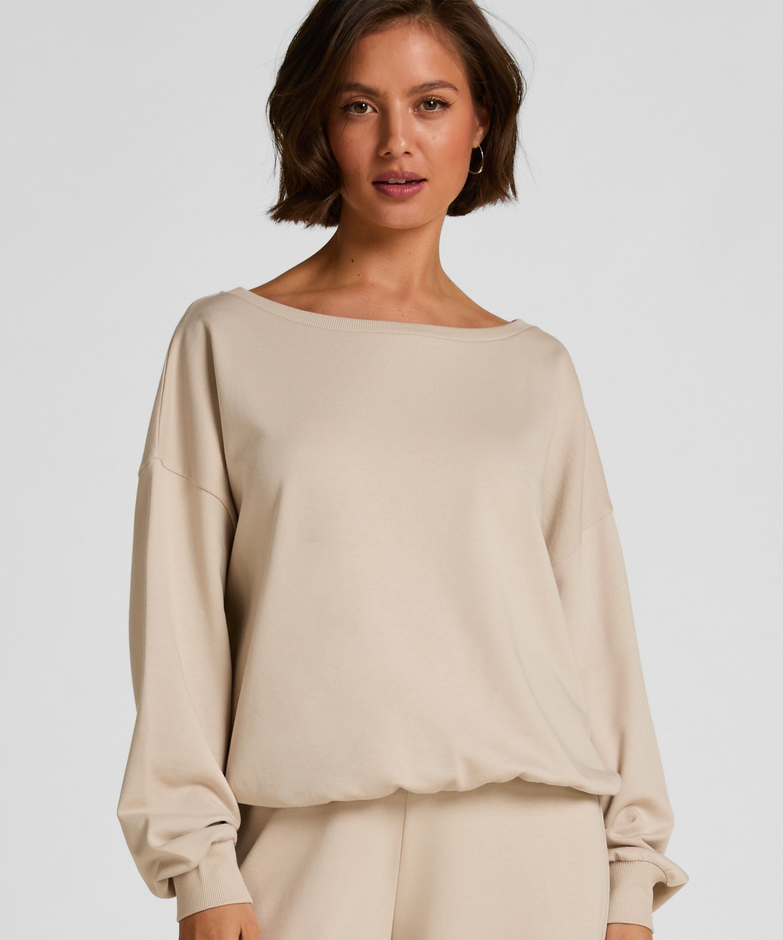 Boatneck Sweater Audrey, Gris