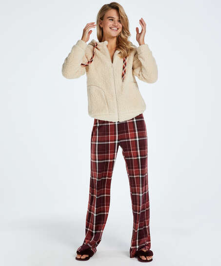 Tall Pantalon de pyjama Velours, Rouge