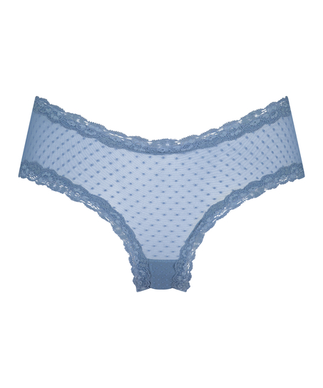 Slip brésilien V-shape mesh, Bleu