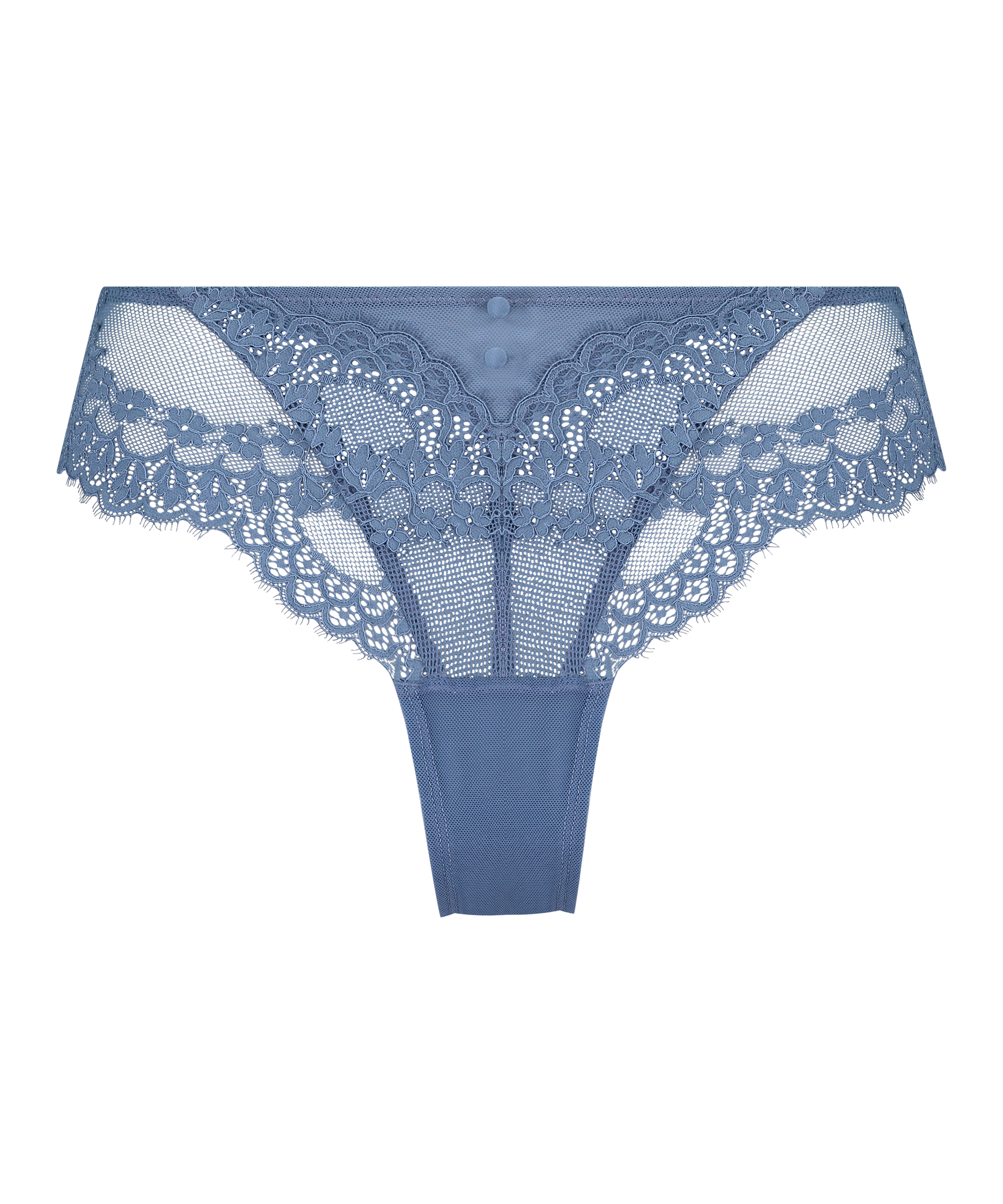 Slip brésilien Daisy, Bleu, main