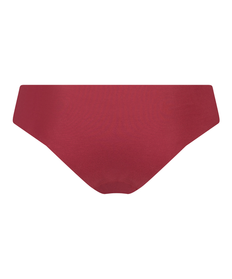 Slip brésilien invisible en coton, Rouge