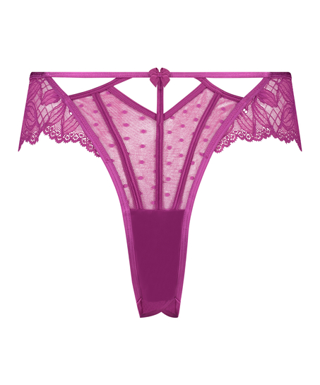 Slip brésilien à entrejambe ouvert Lulu, Violet