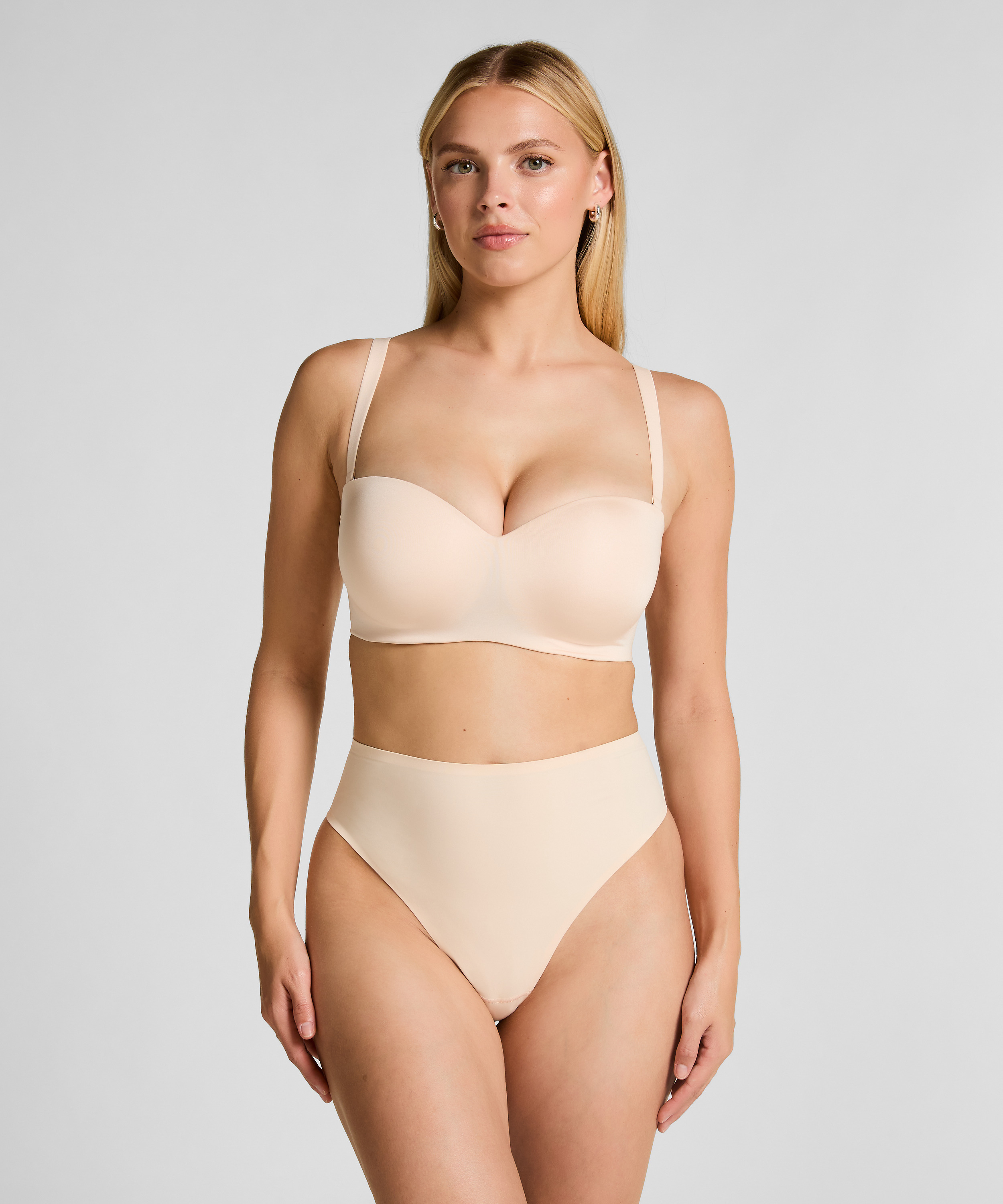 Soutien-gorge push-up sans bretelles à armatures préformé Smooth, Beige, main
