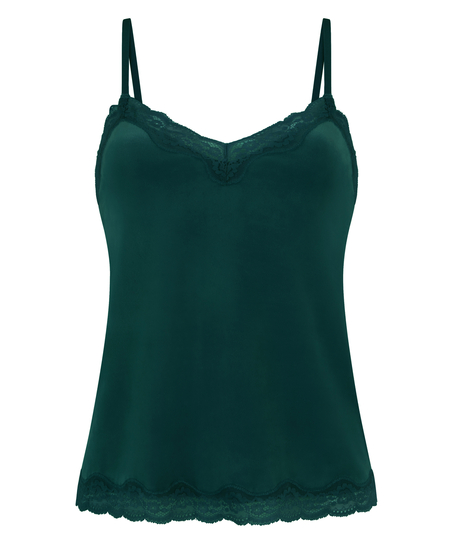 Camisole velours Dentelle, Vert