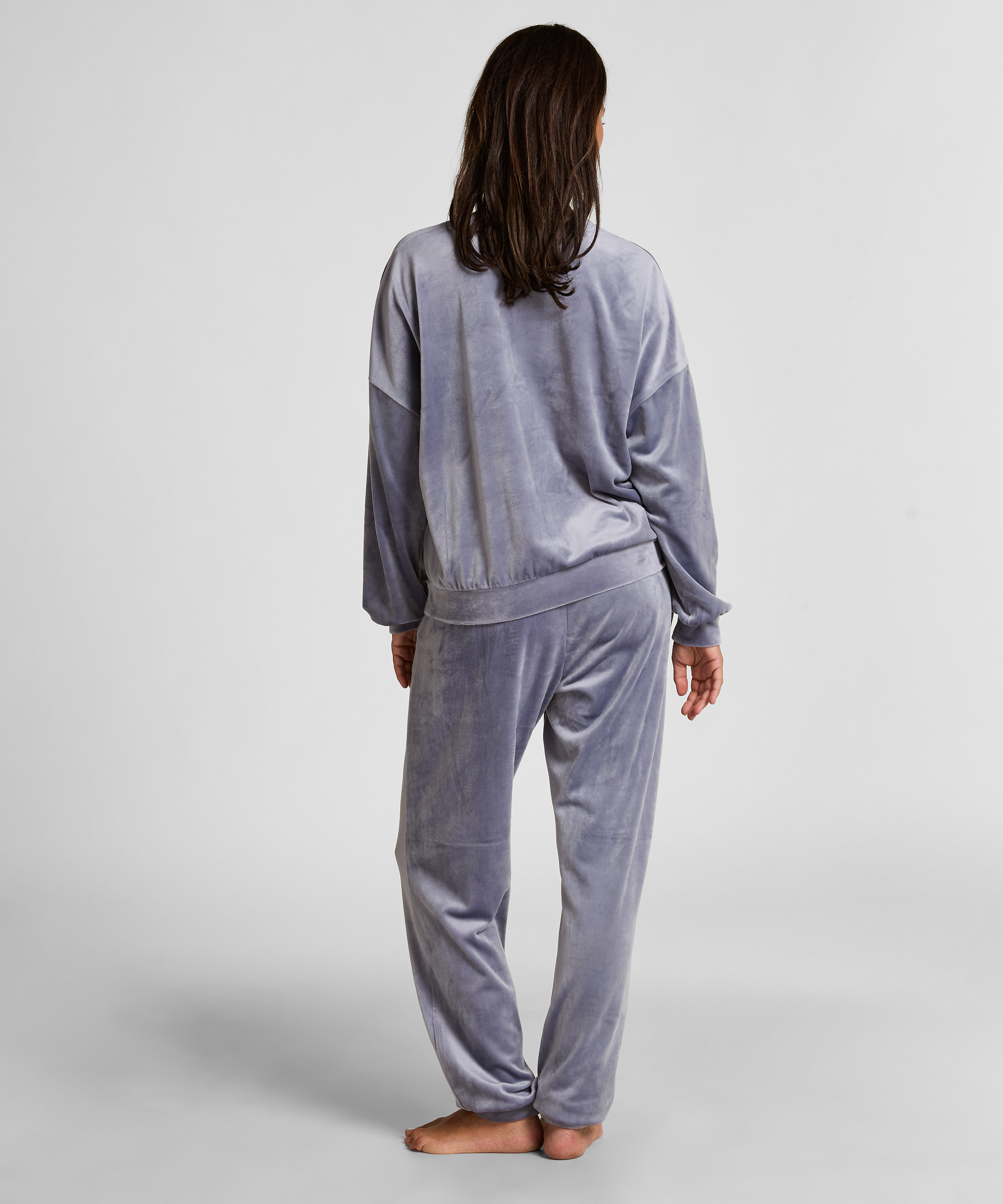 Top Velours, Bleu, main