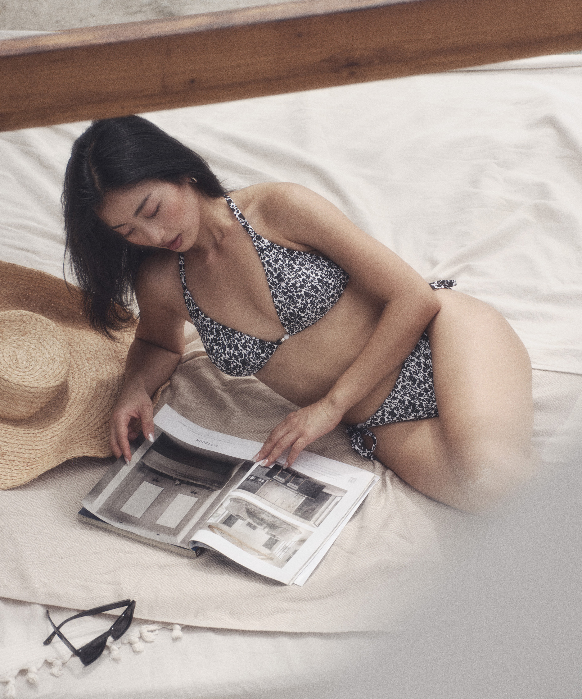 Haut de bikini triangle Lobos, Noir, main