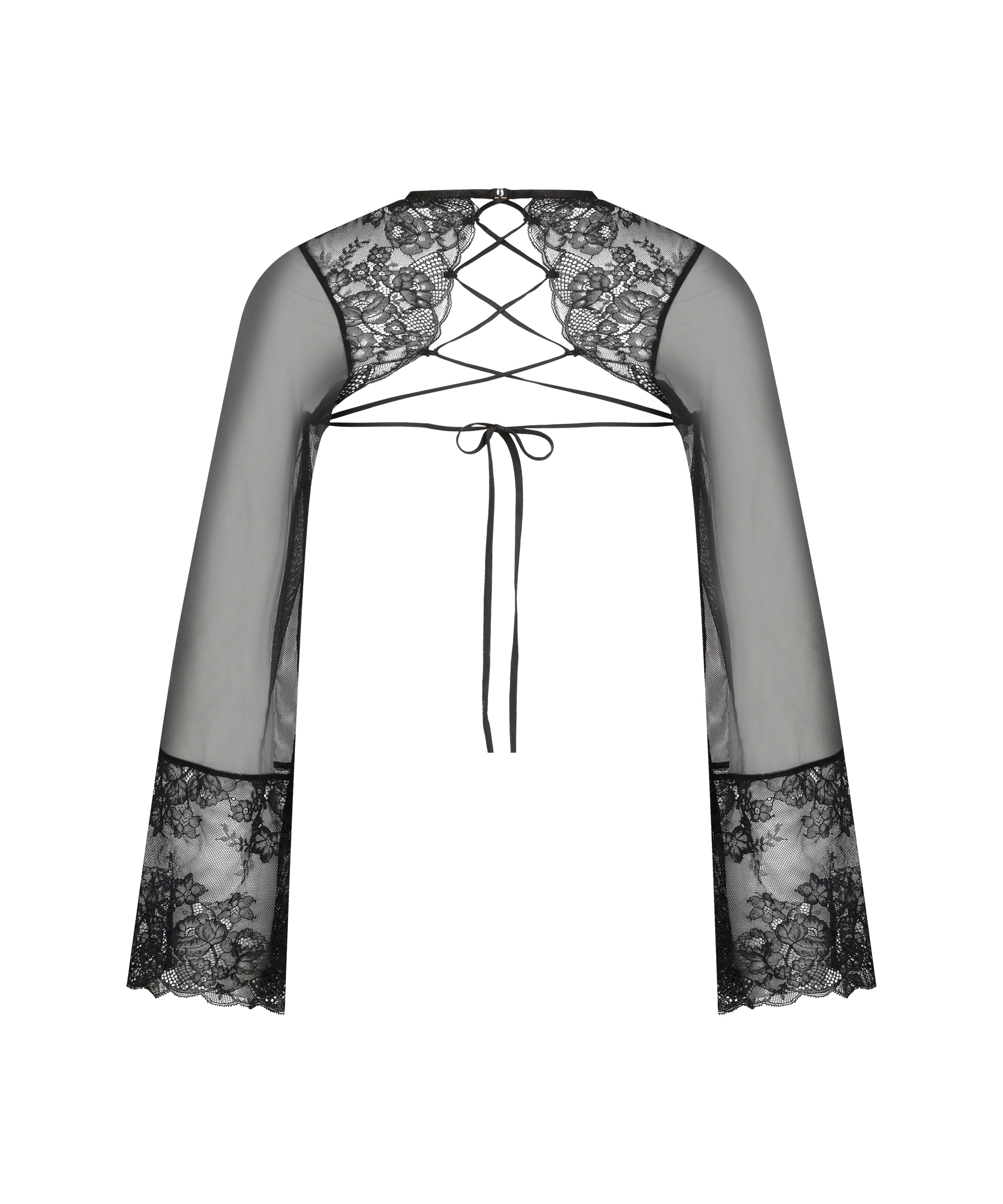 Top en dentelle dentelle Catherine, Noir, main