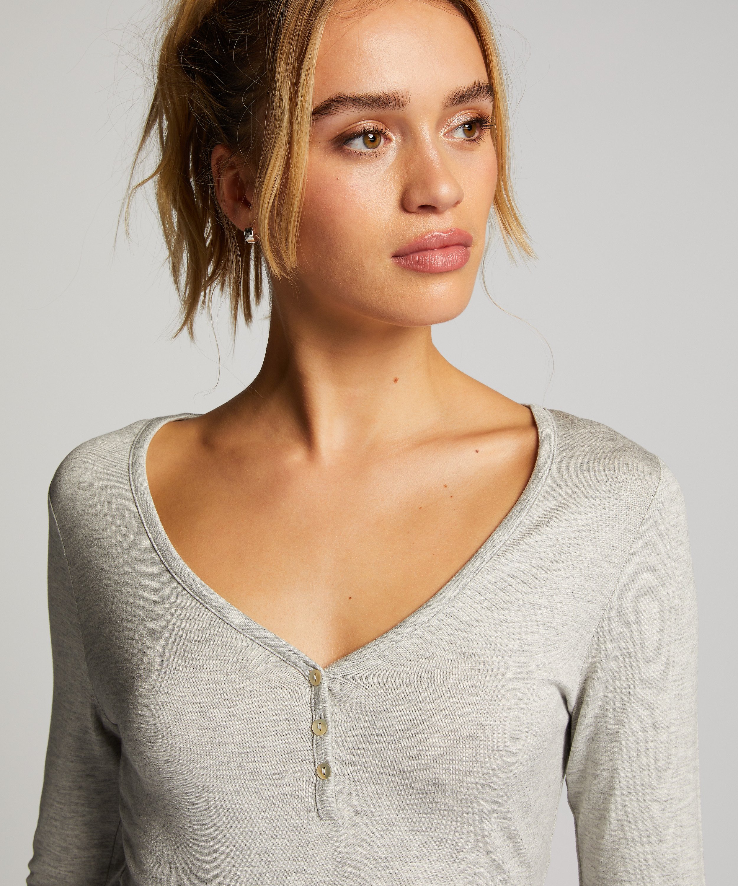 Ensemble de pyjama, Gris, main