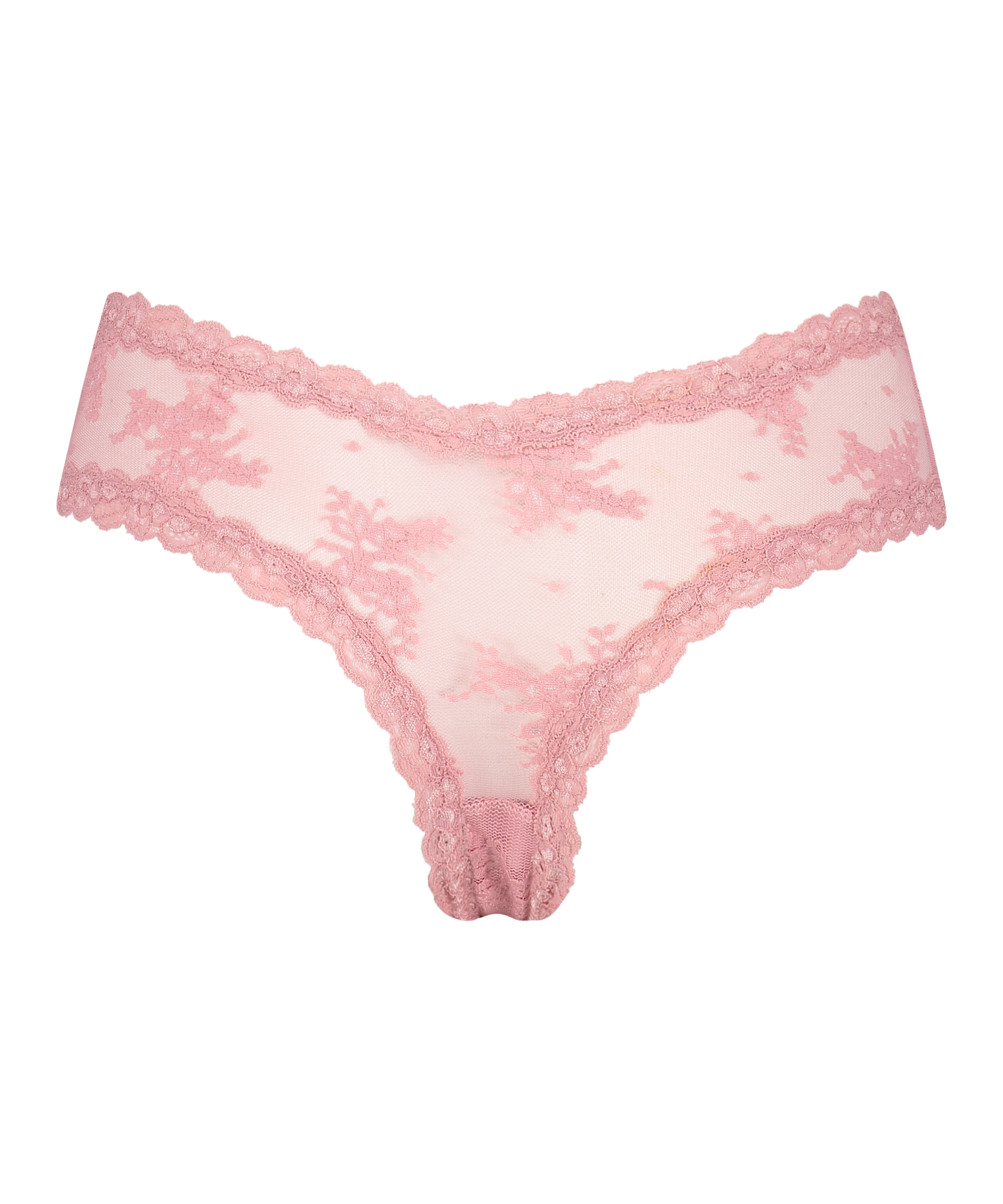Slip brésilien V-shape mesh, Rose, main