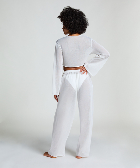 Pantalon de plage en maille, Blanc