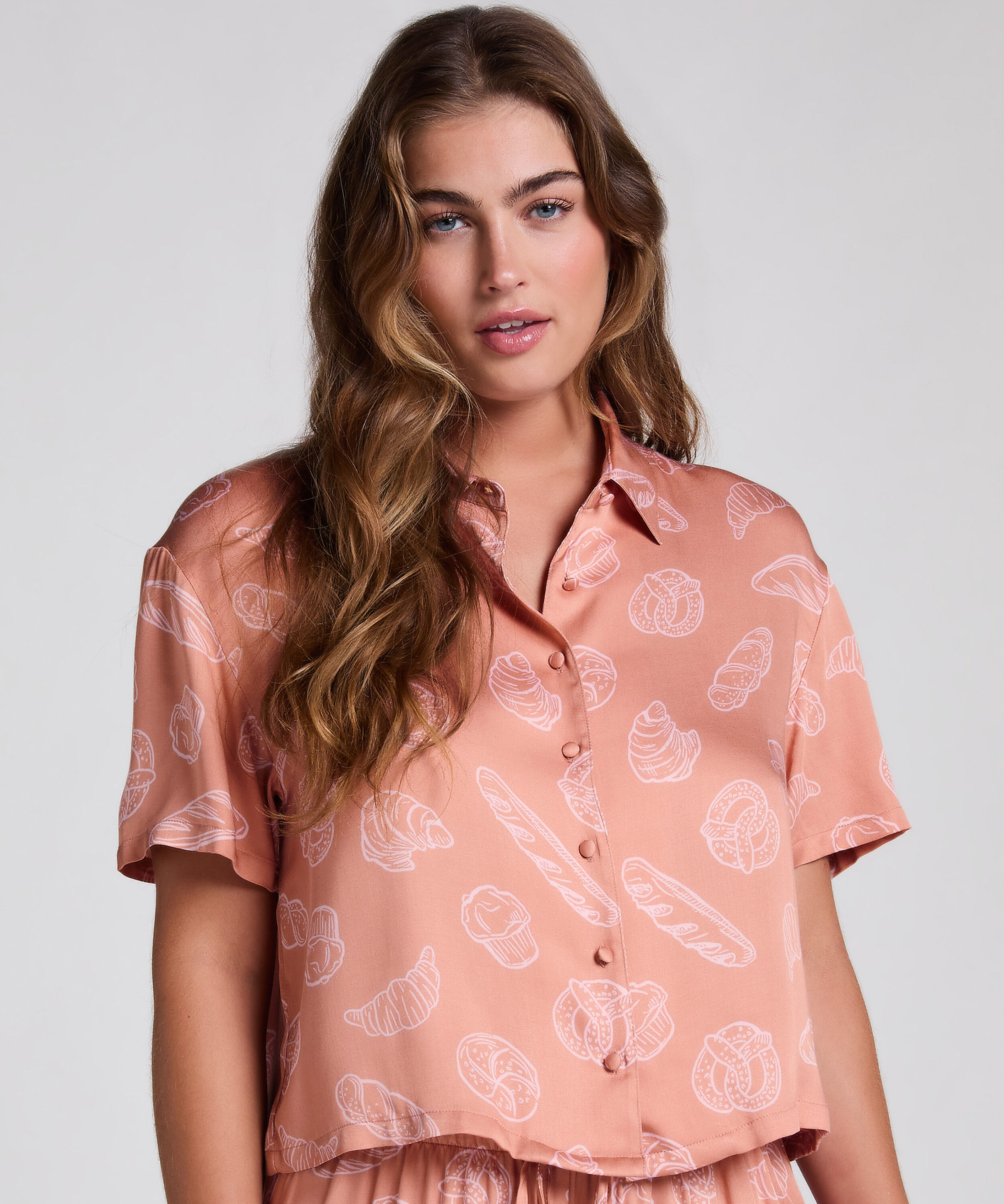 Haut de pyjama, Beige Haut de pyjama, Beige