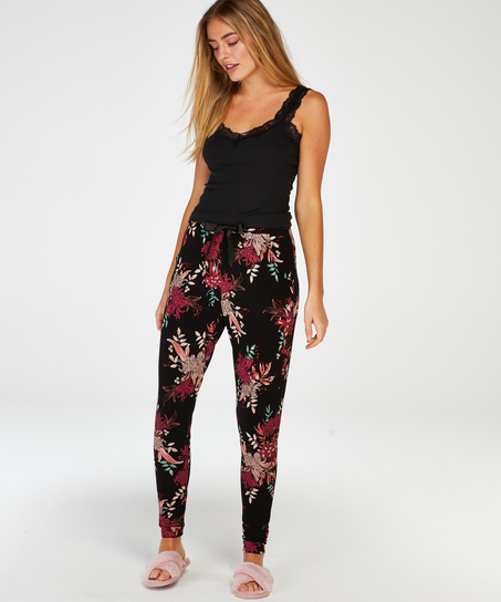 Camisole dentelle Top Rib, Noir