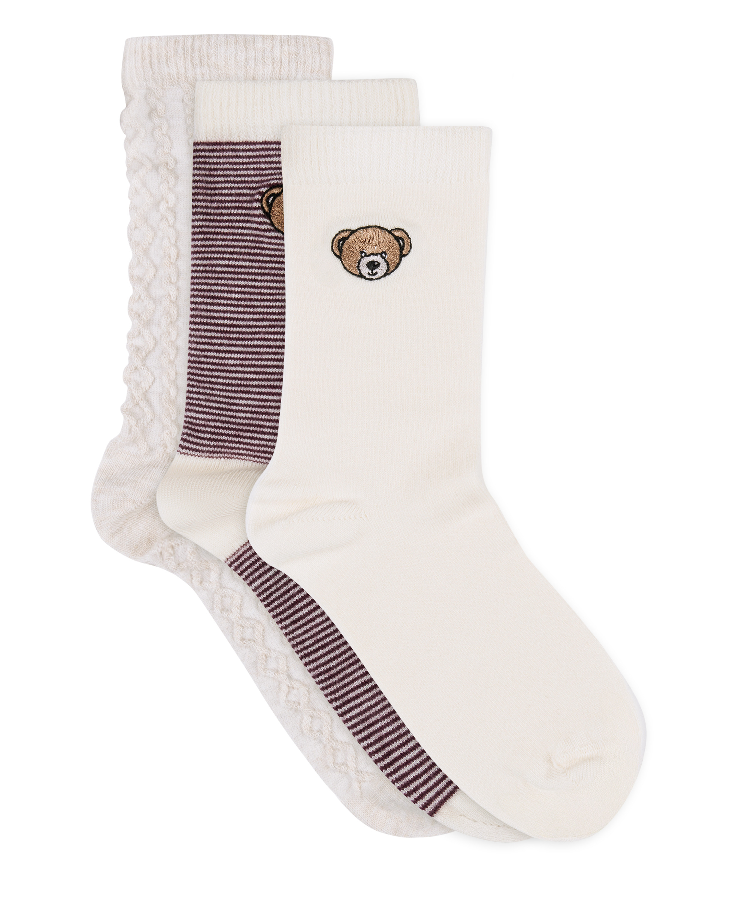 3 paires de chaussettes Giftpack, Blanc, main
