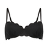 Haut de bikini préformé à armatures Scallop, Noir