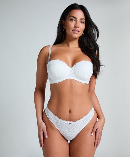 Soutien-gorge à armatures préformé Marine, Blanc